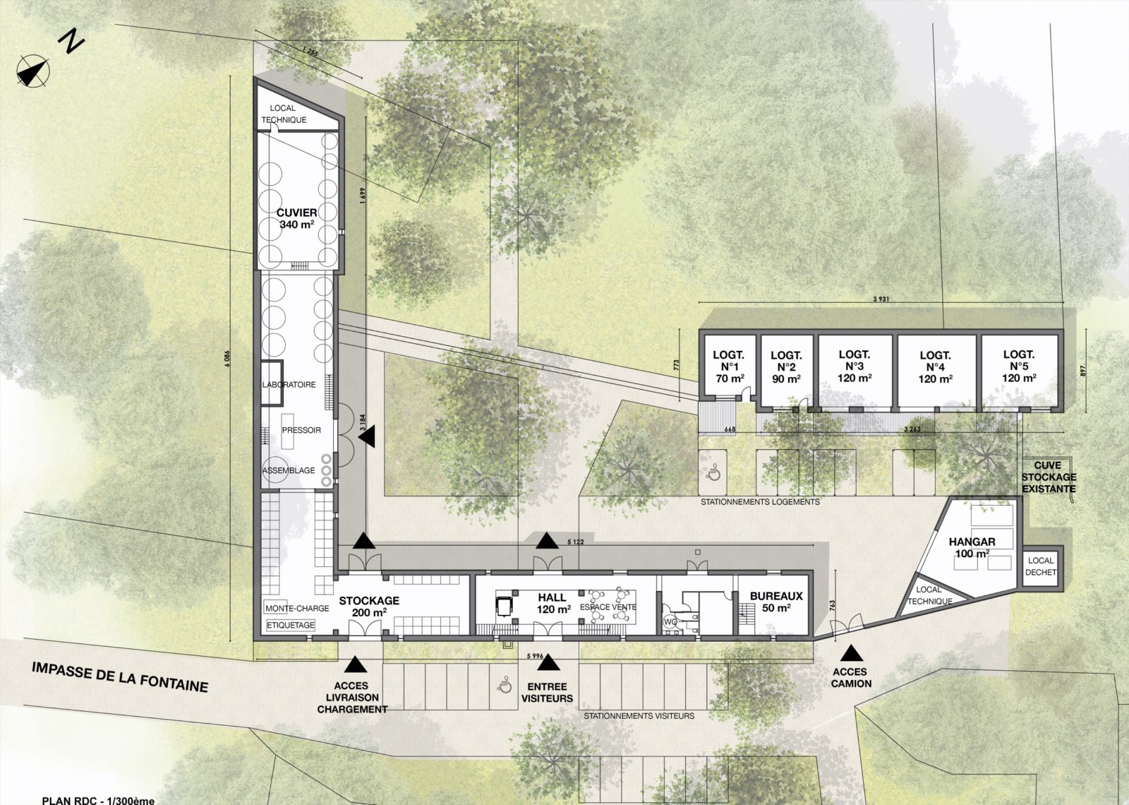 réaliser projet de rénovation et d'extension de chai, salle de dégustation dans le Médoc, dans l'entre deux mers, dans région de Saint Emilion