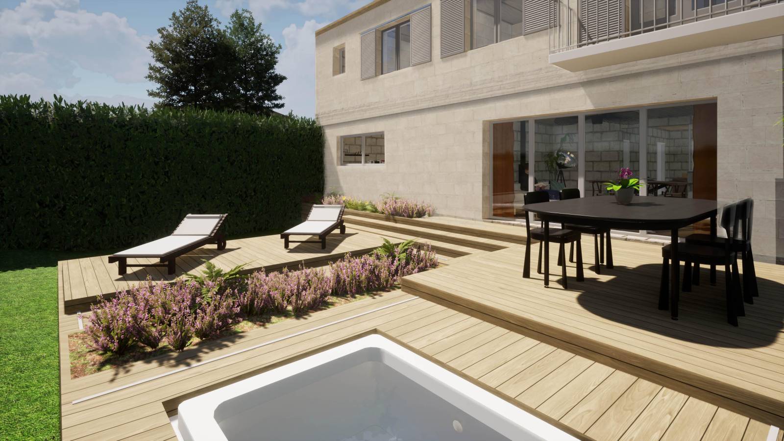 Construction d'une surélévation et aménagement d'un échoppe au Bouscat par un Cabinet d'Architecture 