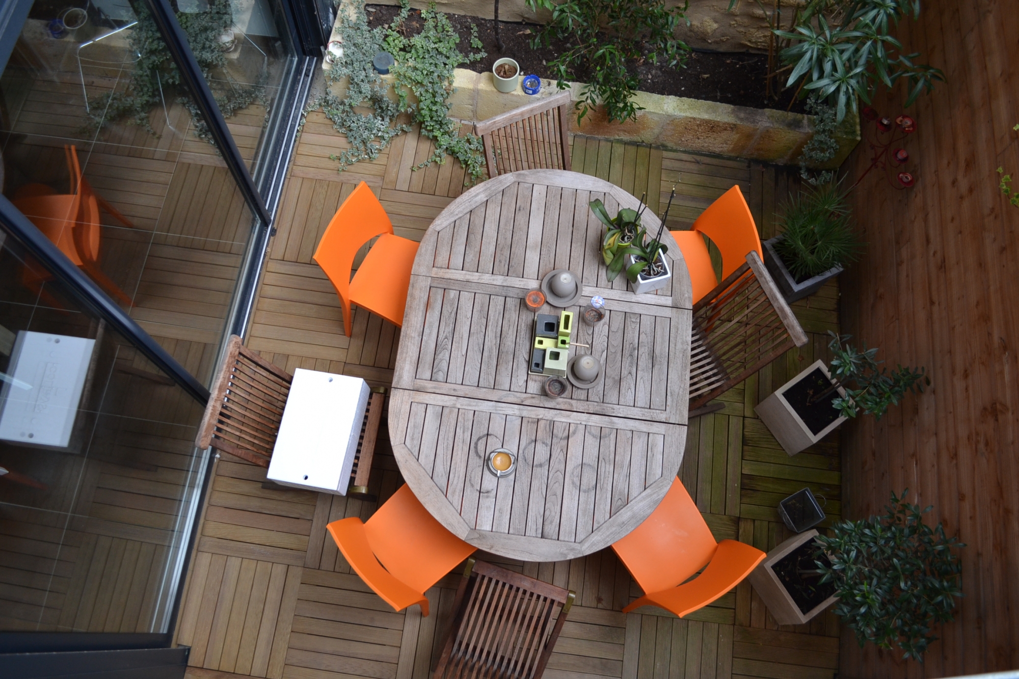 architecte d'intérieur et DPLG pour rénovation et aménagement d'une terrasse à Bordeaux centre