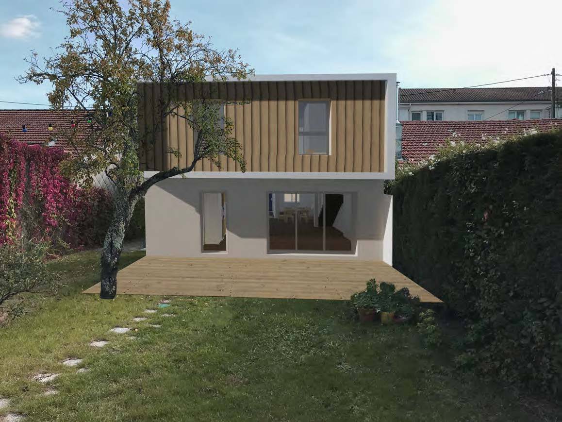 Projet de surélévation d'une habitation par un architecte DPLG à Bordeaux, en Gironde 