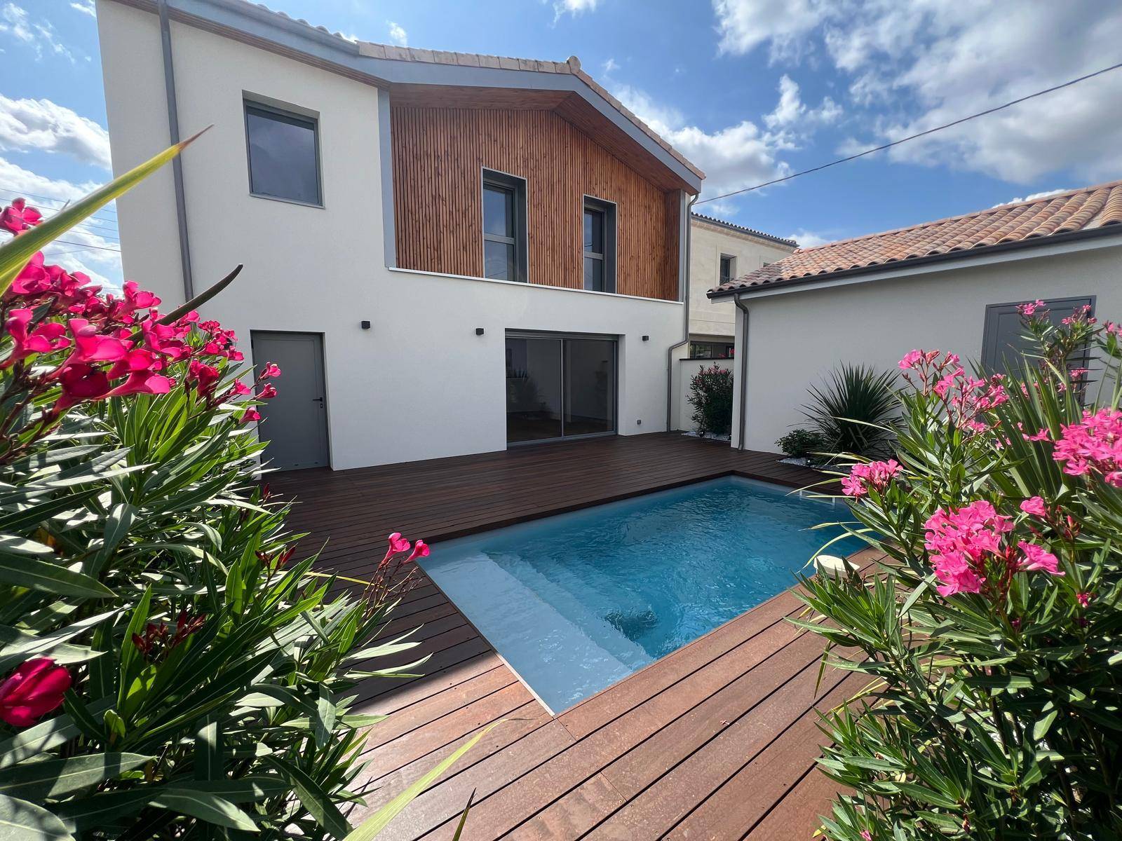 construction de deux maisons accolées à Mérignac proche de Bordeaux