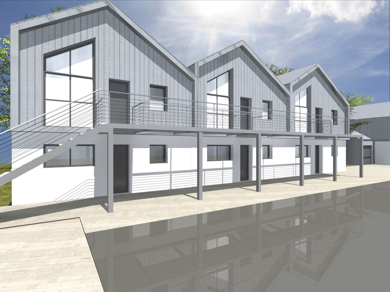 architecte pour étude de faisabilité et projet de construction de  logement collectif et maisons de ville à Parempuyre proche Bordeaux en Gironde