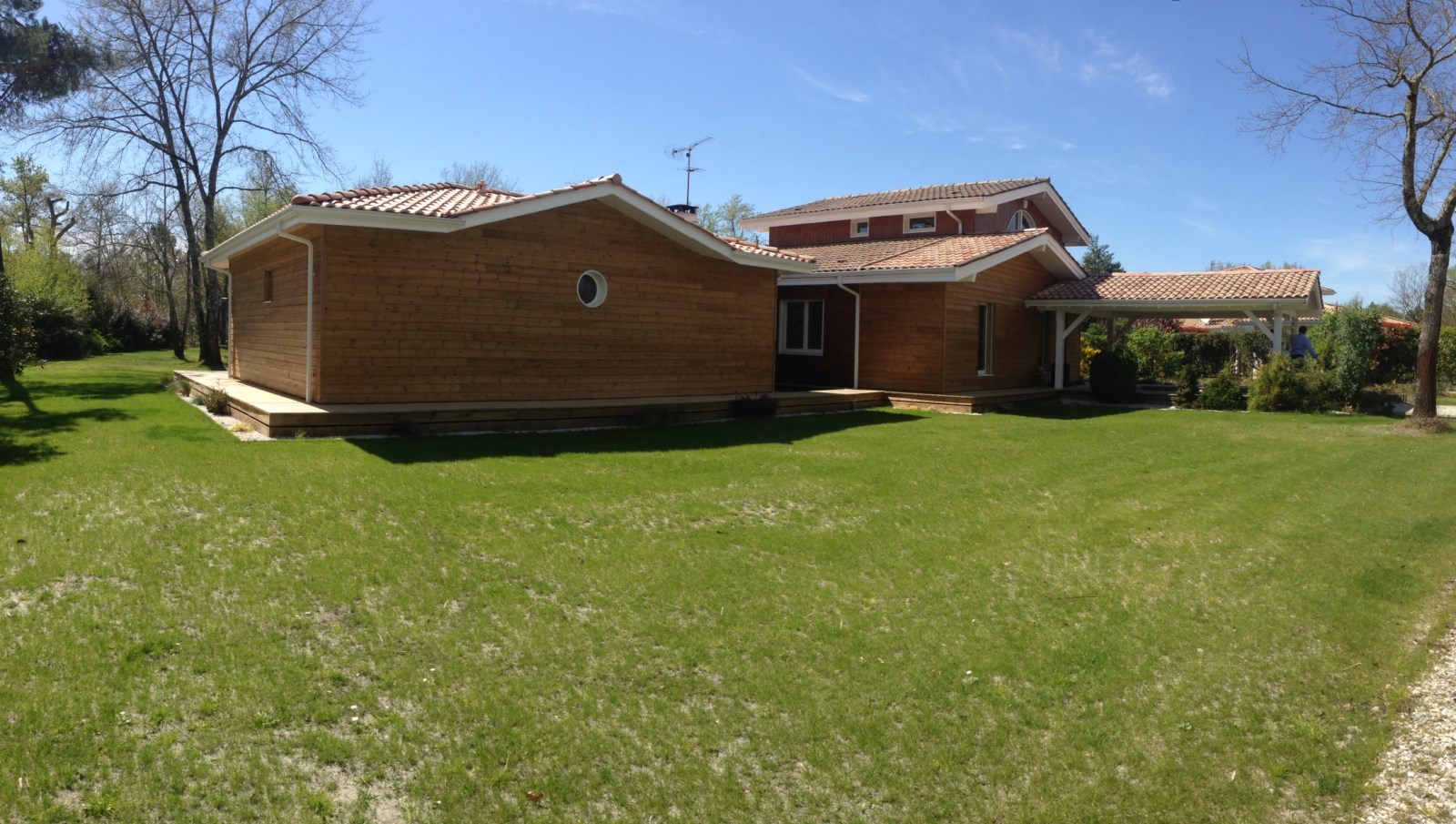 Construction maison ossature bois avec piscine  à Cestas proche de Bordeaux