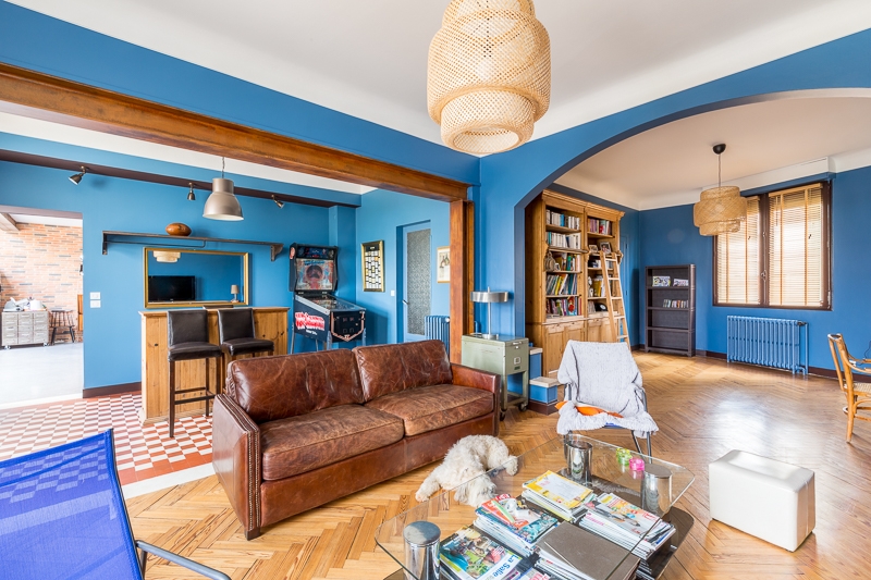 architecte d'intérieur bordeaux rénovation maison et salon et salle à manger avec comptoir bar