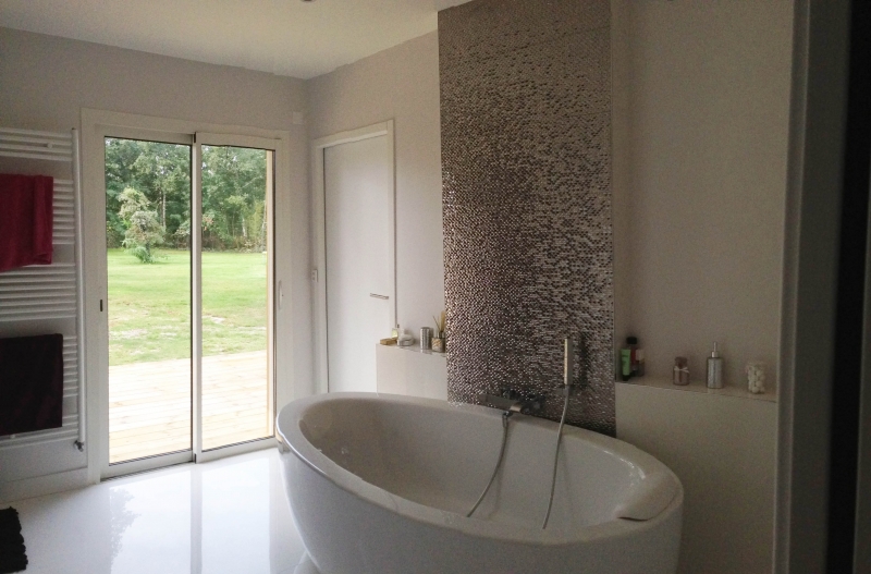 Construction maison ossature bois avec piscine  à Cestas proche de Bordeaux