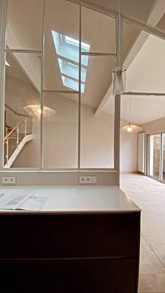 Aménagement de Loft, verrière atelier cuisine, Architecte d'intérieur pour rénovation maison, appartement, échoppe à Bordeaux metropole et partout en Gironde