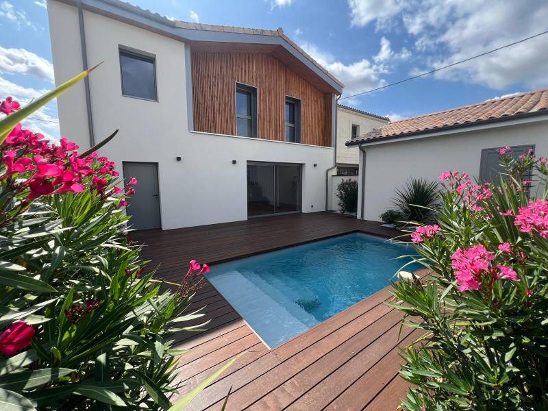 construction de deux maisons accolées à Mérignac proche de Bordeaux