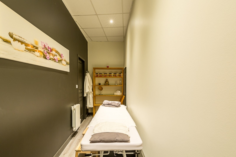 aménagement d'un coin détente dans un centre de beauté à Bordeaux