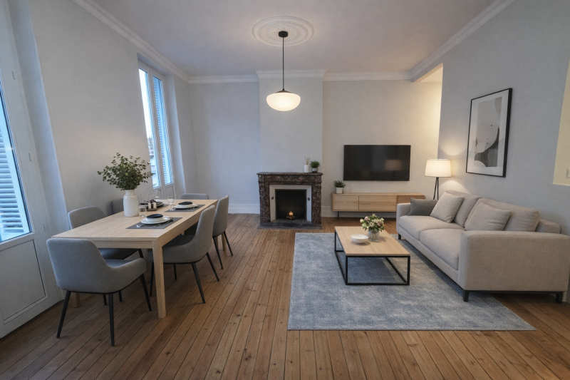 architecte d'intérieur pour rénover appartement de luxe dans immeuble en pierre à Bordeaux