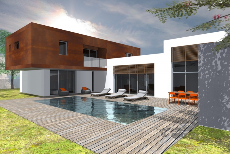 Architecte pour projet de construction de maison d'habitation contemporraine à Bouliac