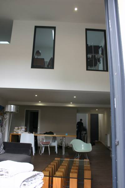Aménagement de Loft, séjour double haute, Architecte d'intérieur pour rénovation maison, appartement, échoppe à Bordeaux metropole et partout en Gironde